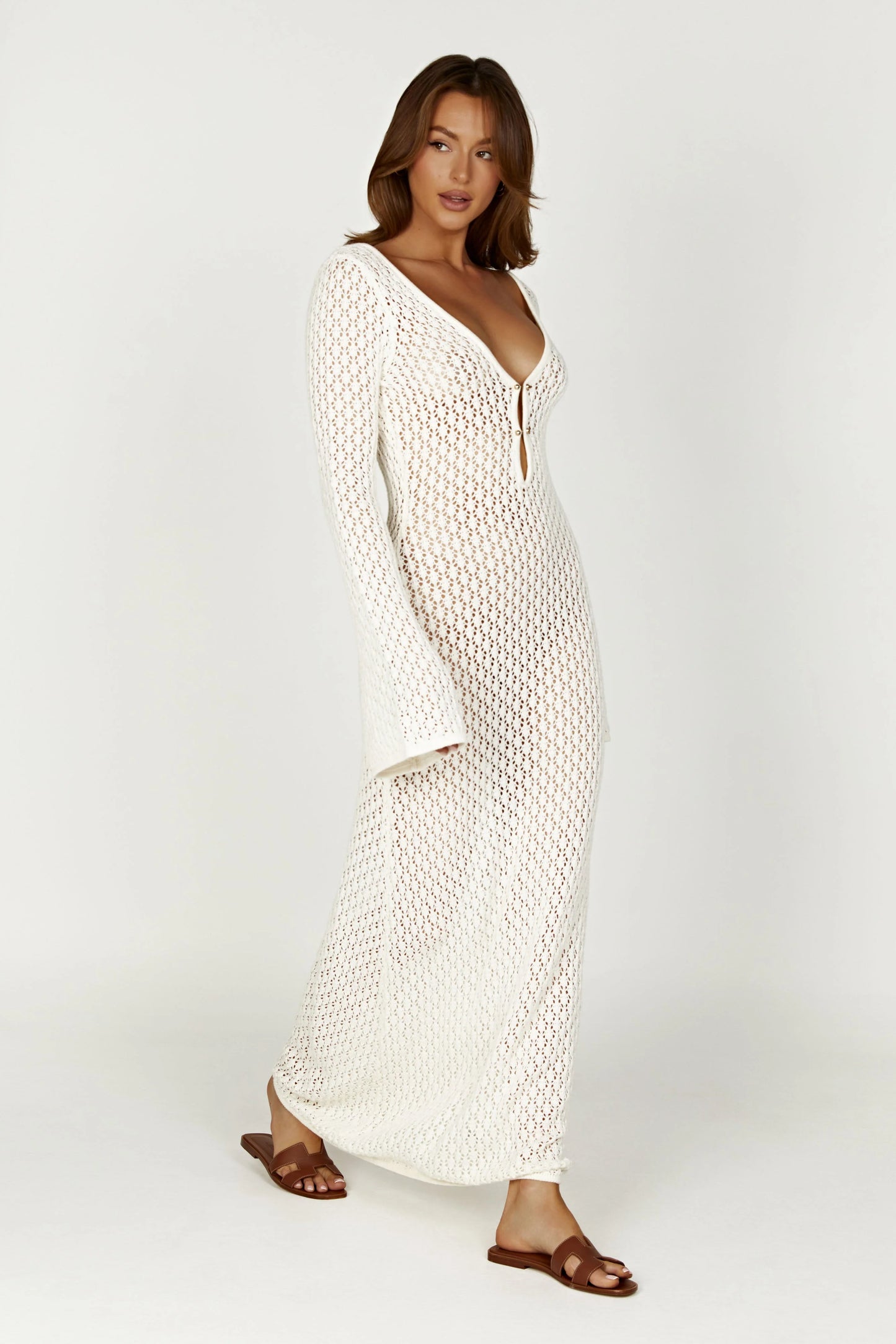 Sophie  -  Long Crochet Lace Dress